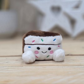 Palm Pals Soft Toy Sprinkles Cake Slice Collectable Palm Pals Cute Cuddly Soft Toy Plush Beanie New Baby Gift Birthday Gifts Sprinkles Cake