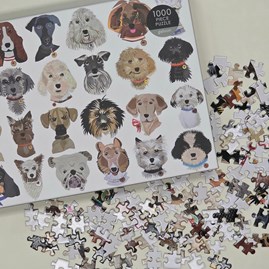 Paper Dogs 1000 Piece Jigsaw Puzzle