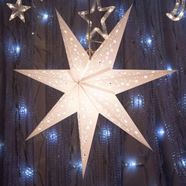 Paper Star Light - Venus White Handmade Ambient Lighting Hanging Paper Star Decoration Wedding Decoration Home Accessories