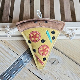 Pepe le Pizza Eco Dog Toy Biodegradable Eco Friendly Fun Novelty Dog Toy