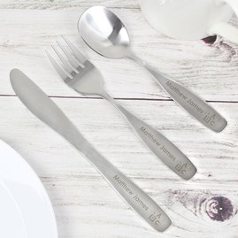 Personalised 3 Piece ABC Cutlery Set personalised christening gift for girls personalised christening gift for boys