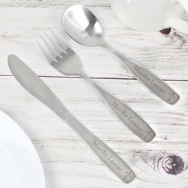 Personalised 3 Piece Cross Cutlery Set personalised christening gift for girls personalised christening gift for boys