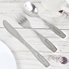 Personalised 3 Piece Teddy Cutlery Set personalised christening gift for girls personalised christening gift for boys