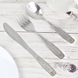 Personalised 3 Piece Train Cutlery Set personalised christening gift for girls personalised christening gift for boys