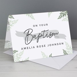 personalised card for baptism