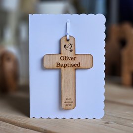 Personalised Baptism Cross Hanging Decoration Card Baptism gifts for girls Baptism gifts for boys Personalised Baptism gifts Personalised Baptism cards