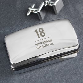 Personalised Birthday Cufflink Box personalised gift for 18th Birthday personalised gift for 16th Birthday