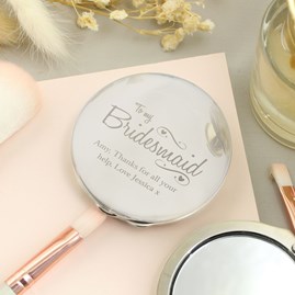 Personalised Bridesmaid Compact Mirror Gifts For Bridesmaids Wedding Gifts Personalised Bridesmaid Gifts Thank You Bridesmaid