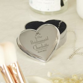 Personalised Bridesmaid Heart Trinket Box Gifts For Bridesmaids Wedding Gifts Personalised Bridesmaid Gifts Thank You Bridesmaid