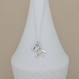 Personalised Bridesmaid Sterling Silver Bow Necklace Bridesmaid Gifts Bridesmaid Jewellery Personalised Sterling Silver Jewellery