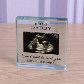 New Baby Gifts Sentiment Gifts Keepsake Gifts Father's Day Gifts Glass token with Photo