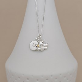 Personalised Children's Cute Bee Necklace Gifts For Children Birthday Gifts Sterling Silver Necklaces Charm Necklace Bee Jewellery