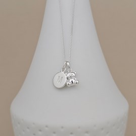 Personalised Children's Cute Teddy Bear Necklace Gifts For Children Birthday Gifts Sterling Silver Necklaces Charm Necklace Teddy Bear Jewellery