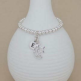 Personalised Children's Eid Moon And Star Bracelet Gifts For Eid Personalised Jewellery Gifts For Children Moon And Stars Jewellery