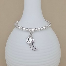 Personalised Children's Eid Moon Charm Bracelet Gifts For Eid Personalised Jewellery Gifts For Children Moon And Stars Jewellery