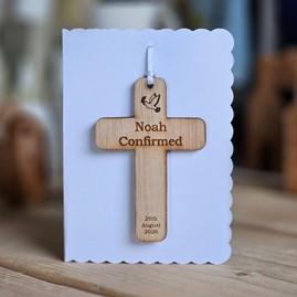 Personalised Confirmation Cross Hanging Decoration Card Confirmation gifts for girls Confirmation gifts for boys Personalised Confirmation cards