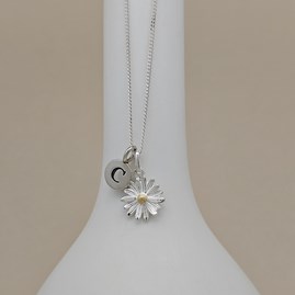 Personalised Daisy Charm Necklace Personalised Daisy Charm Necklace