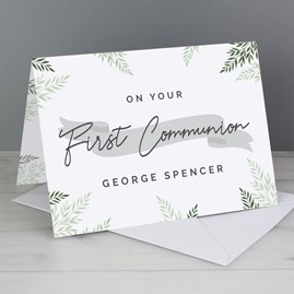 personalised first holy communion card