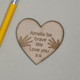 Personalised First Day at School Pocket Hug Token Personalised First Day at School Pocket Hug Token