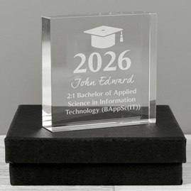 Personalised Graduation Crystal Message Block Personalised Graduation Crystal Message Block