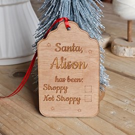 Personalised 'Has Been...' Wooden Gift Tag Personalised Christmas Gift Wrapping Wooden Handmade Gift Tag Festive Gifts