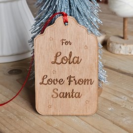 Personalised 'Love From Santa' Wooden Gift Tag Personalised Christmas Gift Wrapping Wooden Handmade Gift Tag Festive Gifts