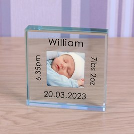 Personalised New Baby Photo Glass Token New Baby Gifts Personalised Keepsake Gifts Glass Token Keepsake Gifts Newborn Gifts