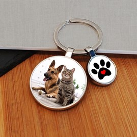Personalised Pawprint Photo Keyring Personalised Pawprint keyring Key Ring Keepsake Gifts Photo Keyring Sentiment Gifts