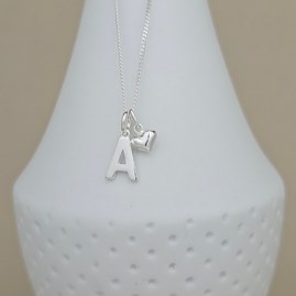 Personalised Petite Sterling Silver Heart Necklace