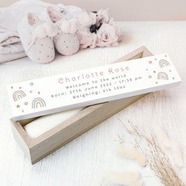 Personalised Rainbow Wooden Certificate Holder personalised christening gift personalised confirmation gift baptism gift
