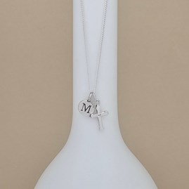 Baptism jewellery Baptism gifts for girls necklace gift sterling silver cross personalise letter