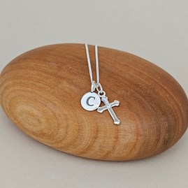 Personalised Silver Confirmation Cross Necklace Confirmation jewellery confirmation necklace confirmation gift silver cross letter