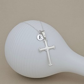 Personalised Silver Large Communion Cross Necklace First holy communion jewellery first holy communion necklace cross personalised