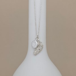 Personalised Sterling Silver Falling Feather Necklace