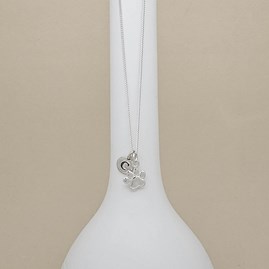 Personalised Sterling Silver Paw Print Necklace Personalised Sterling Silver Paw Print Necklace