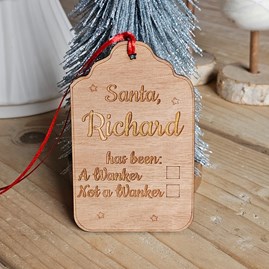 Personalised Christmas Gift Wrapping Wooden Handmade Gift Tag Festive Gifts