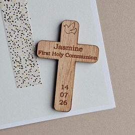 Personalised Wooden Holy Communion Cross Pocket Token First Holy Communion Gifts For Girls First Holy Communion Gifts For Boys Personalised Gifts