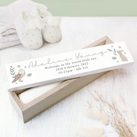 Personalised Woodland Animals Wooden Certificate Holder personalised christening gift personalised confirmation gift baptism gift