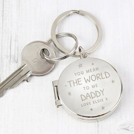 Personalised 'You Mean The World To Me' Photo Keyring Personalised 'You Mean The World To Me' Photo Keyring