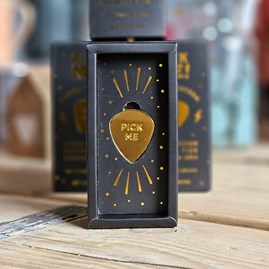 'Pick Me' Gold-Plated Charm Mens gift Father's day novelty gifts for men gift pick me gold plated charm guitar pick
