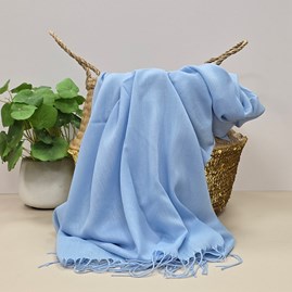 Plain Lightweight Tassel Scarf in Blue Lightweight Plain Tassel Scarves Headscarves Gifts For Mum Mother's Day Gifts Birthday Gifts