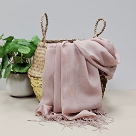 Plain Lightweight Tassel Scarf in Dusky Pink Lightweight Plain Tassel Scarves Headscarves Gifts For Mum Mother's Day Gifts Birthday Gifts