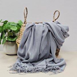Plain Lightweight Tassel Scarf in Grey Lightweight Plain Tassel Scarves Headscarves Gifts For Mum Mother's Day Gifts Birthday Gifts