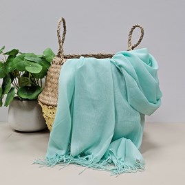 Plain Lightweight Tassel Scarf in Mint Green Lightweight Plain Tassel Scarves Headscarves Gifts For Mum Mother's Day Gifts Birthday Gifts