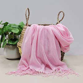 Plain Lightweight Tassel Scarf in Pink Lightweight Plain Tassel Scarves Headscarves Gifts For Mum Mother's Day Gifts Birthday Gifts
