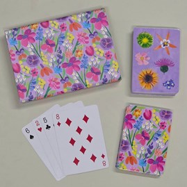 Beautiful Floral Illustrated Playing Card Set of Two Packs Mother's Day Gifts Birthday Gifts