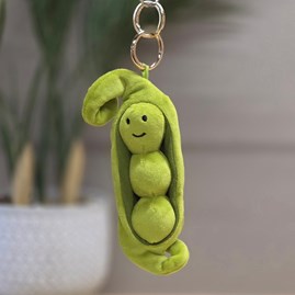 Plush Broad Bean Keyring Bag Charm Plush Green Broad Bean Bag Charm Bessie Cute Soft Novelty Fun Bag Charm Keyring Key Ring
