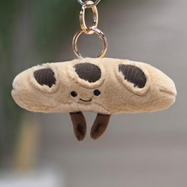 Plush French Baguette Keyring Bag Charm Plush French Baguette Keyring Bag Charm