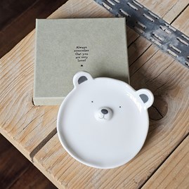 Porcelain Bear Trinket Dish Home Decorations Homeware Gifts Sentiment Keepsake Gifts Porcelain Gifts Bear Trinket Dish