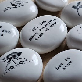 Home Decorations Homeware Gifts Sentiment Keepsake Gifts Porcelain Gifts Pebble Christmas